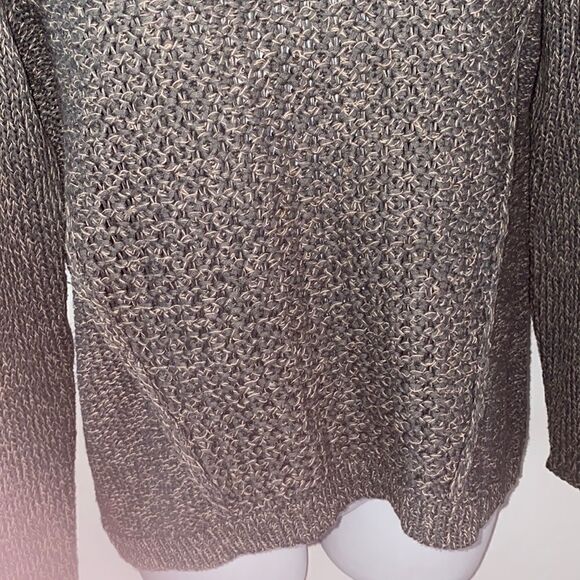 RD STYLE Grey and Ivory Knit Sweater-S - Picture 3 of 7